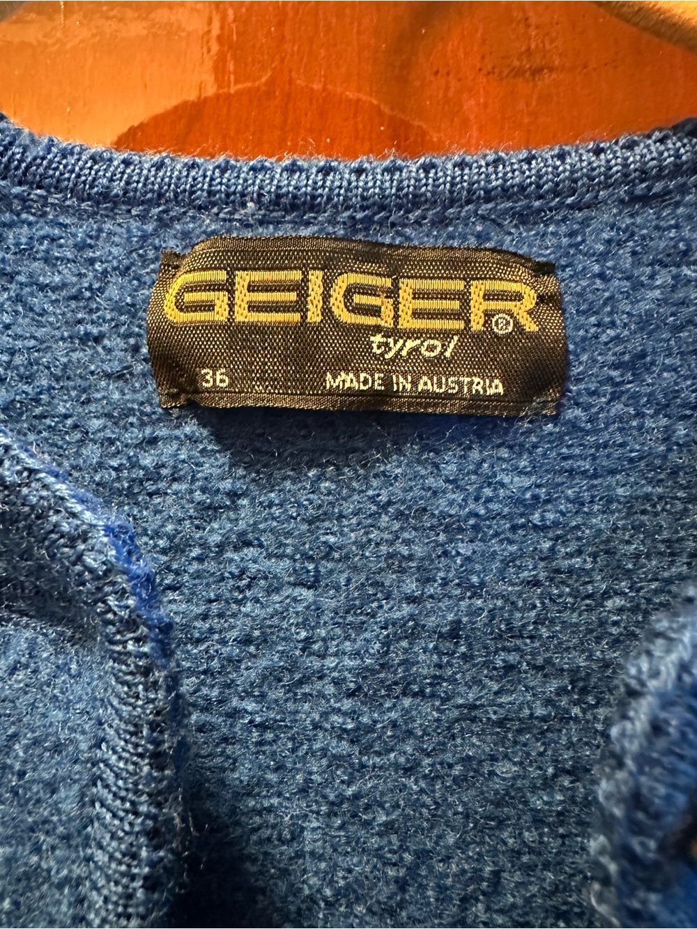 Blue wool jacket - Picture 3 of 4